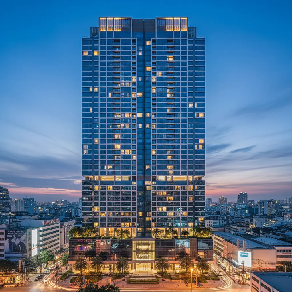Skyline Elegance: 2-Bed Sukhumvit Residence