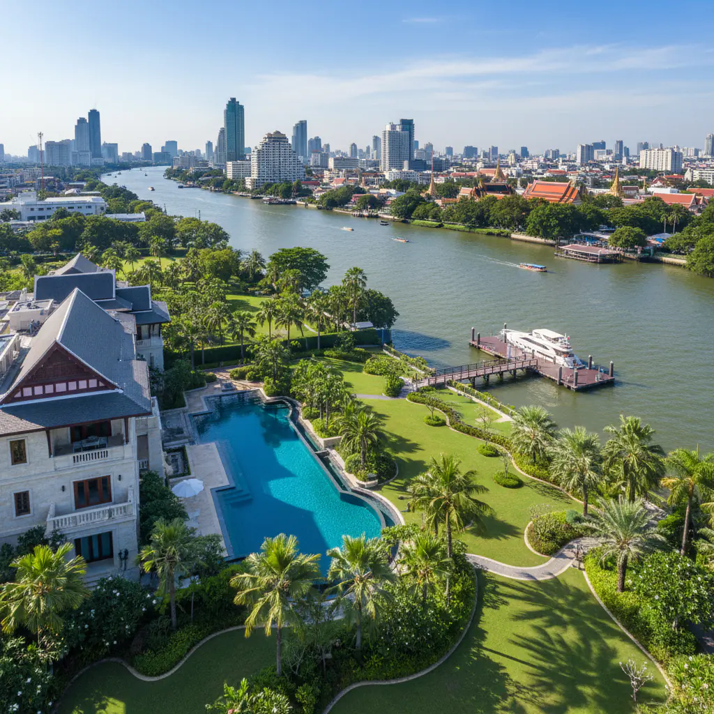 Chao Phraya Riverside Grand Villa with Private Pier