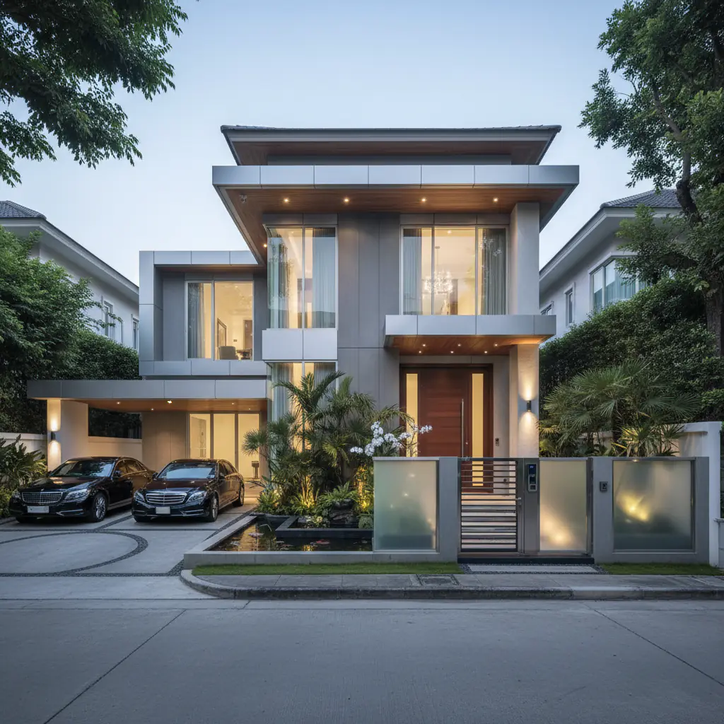 Grand Lumphini Residence: Modern House with Garden